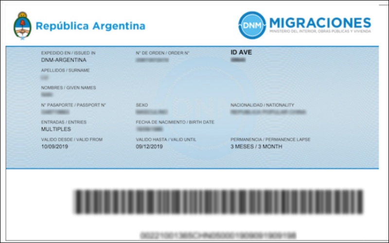 Kết quả visa Argentina