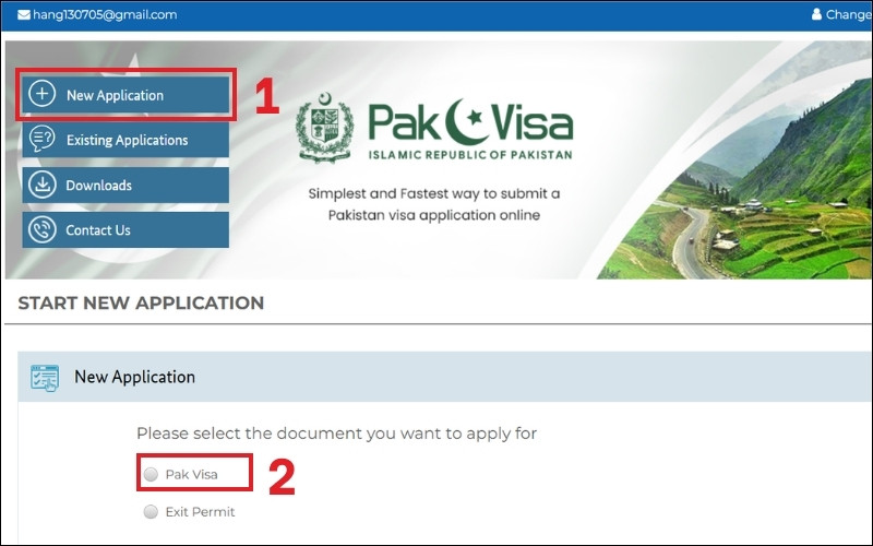 Bắt đầu visa Pakistan