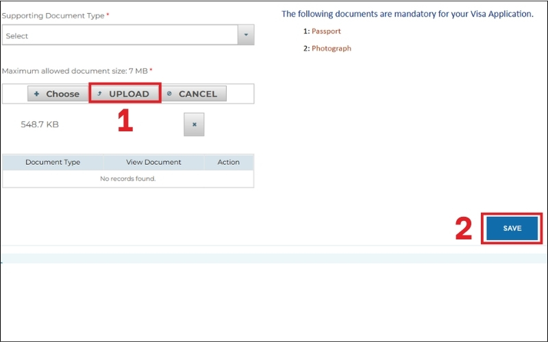 Hoàn tất tải hồ sơ