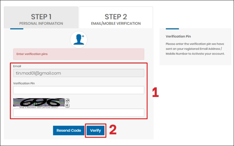 Xác thực tài khoản