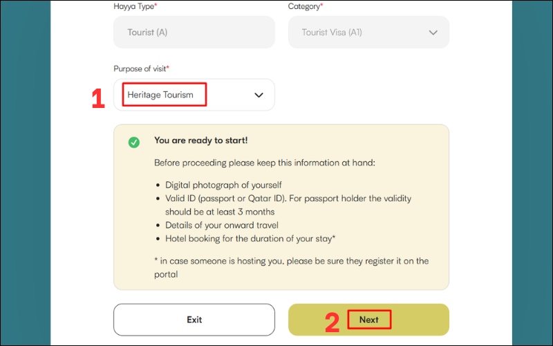 Mục đích xin visa Qatar