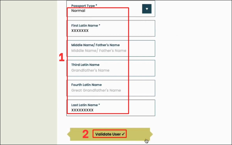 Thông tin hộ chiếu