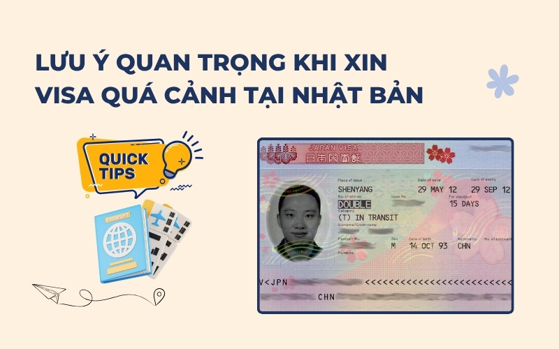 Lưu ý khi xin visa quá cảnh Nhật Bản