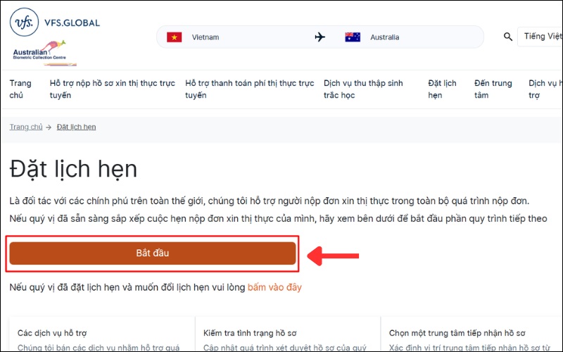 Bắt đầu đặt hẹn