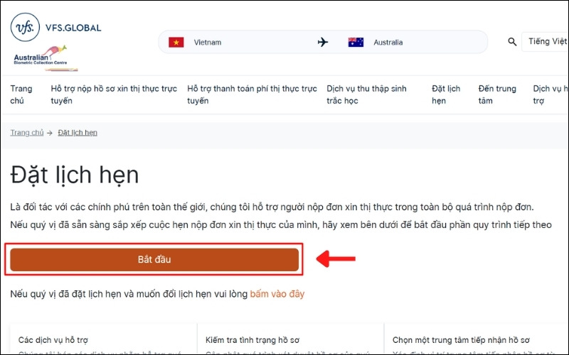 Đặt hẹn visa Úc 10 năm