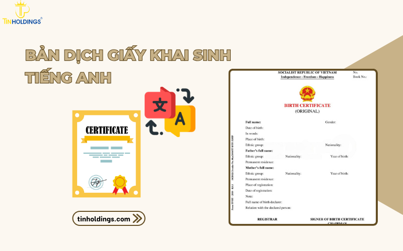 Bản dịch giấy khai sinh tiếng Anh