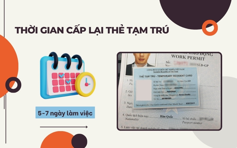 Thời gian cấp lại thẻ tạm trú cho người nước ngoài