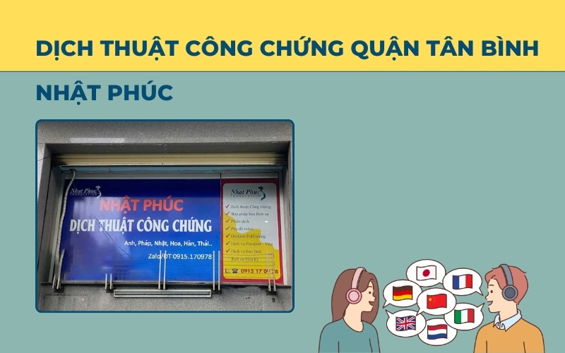 Dịch thuật công chứng Quận Tân Bình Nhật Phúc