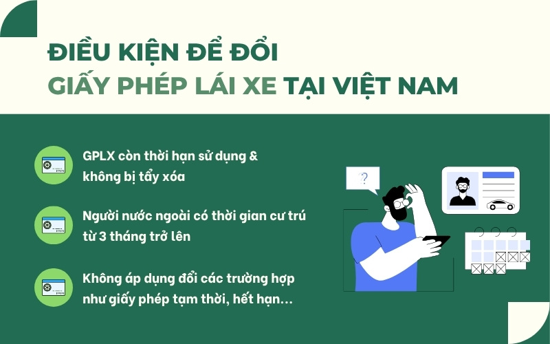 Điều kiện đổi giấy phép lái xe cho người nước ngoài