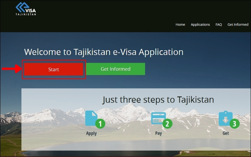 Truy cập E visa Tajikistan