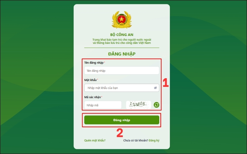 Đăng nhập tài khoản