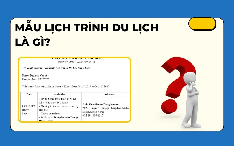 Mẫu lịch trình du lịch là gì