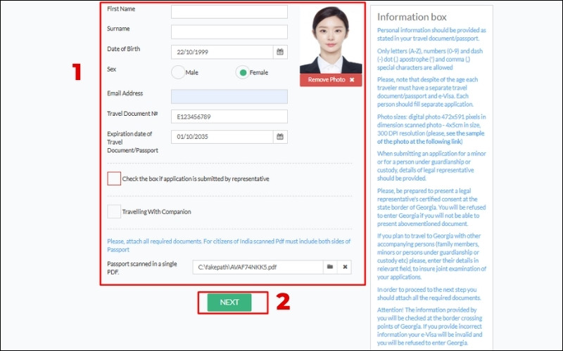 Nhập thông tin cá nhân