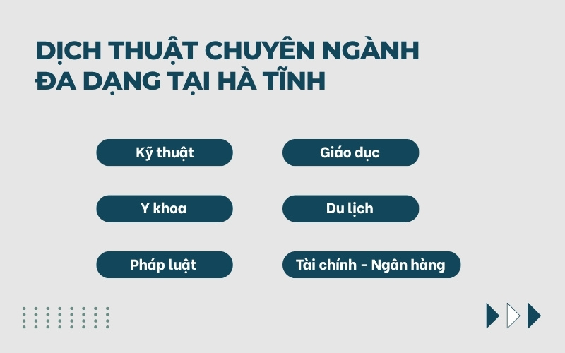 Dịch thuật Hà Tĩnh đa chuyên ngành