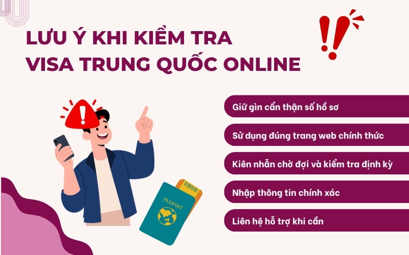 Lưu ý kiểm tra visa Trung Quốc online