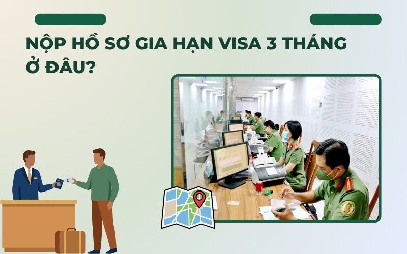 Nộp hồ sơ gia hạn visa 3 tháng nhiều lần