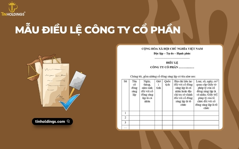Mẫu điều lệ công ty cổ phần