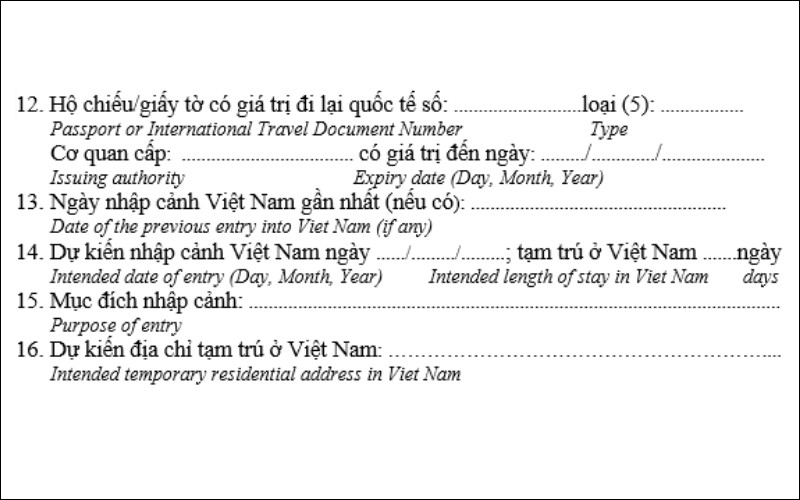 Thông tin hộ chiếu
