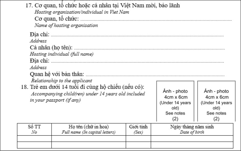 Tổ chức/Thân nhân bảo lãnh