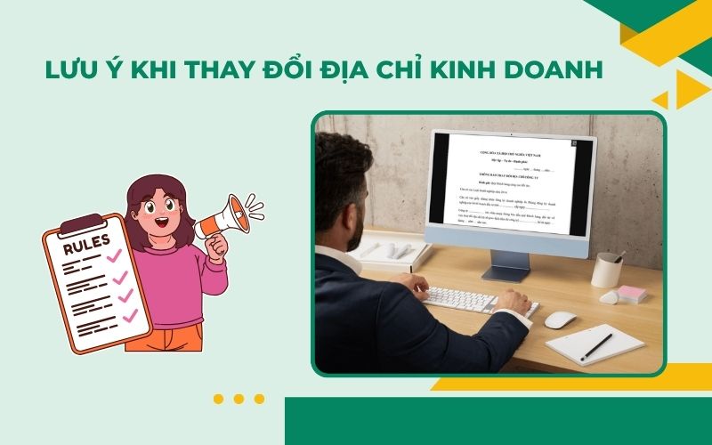 Lưu ý khi thay đổi địa chỉ trên giấy phép kinh doanh