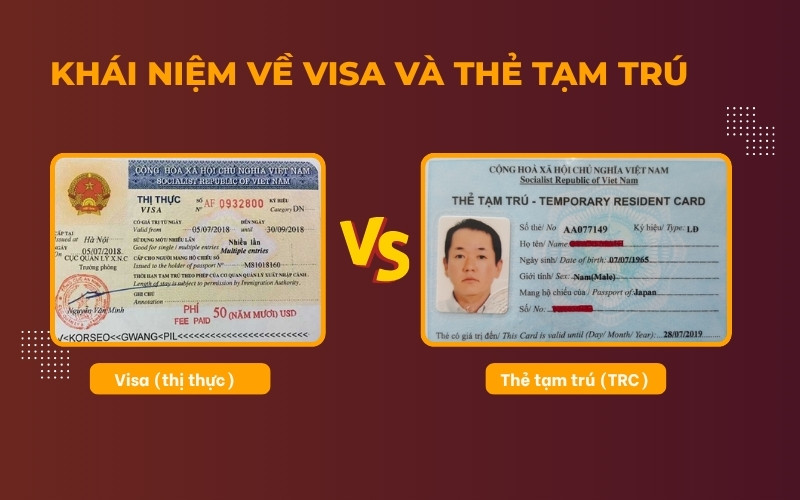 Khái niệm visa và thẻ tạm trú khác nhau như thế nào