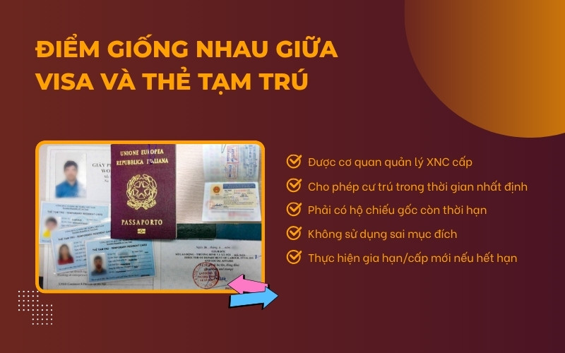 Điểm giống nhau giữa hai loại thẻ